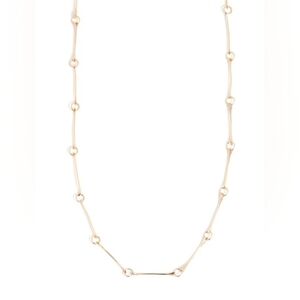 NWOT Melissa Joy Manning 14k Solid Gold Bone Chain Necklace – 18”